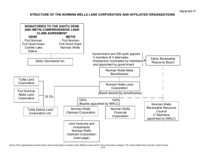 Structure Chart - the Norman Wells Land Corporation