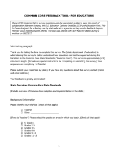 Common Core Survey Tool