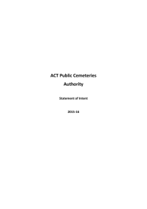 2015-16 act public cemeteries authority statement of intent