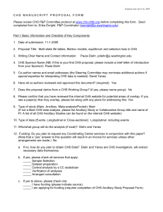 CHS MANUSCRIPT PROPOSAL FORM