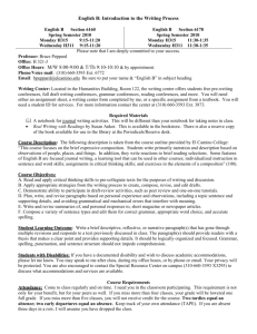 English B: Introduction to the Writing Process