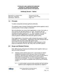 RT.005 Antibody Screen - Saline