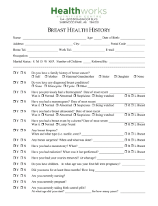 Thermography – Breast Health History