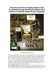 Secrets On Power Supply Repair and Troubleshooting