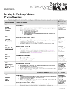 Inviting J-1 Exchange Visitors: Overview