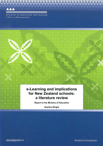 E-Learning and implications for New Zealand Schools: A literature