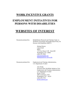 employment initiatives and wia mandated one