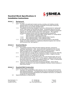 Guardrail Block Specifications