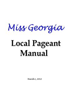 LOCAL PAGEANT - Miss Georgia
