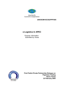 e-Logistics in APEC - Meeting Document Database
