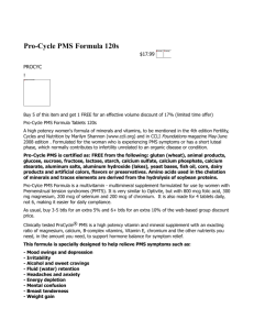 Pro Cycle PMS Product Label