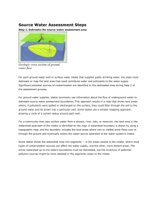 Source Water Assessment Steps