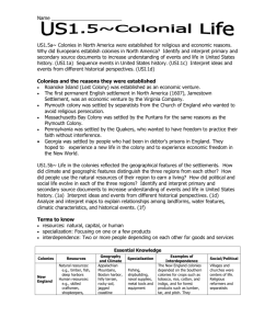 Name US1.5a~ Colonies in North America were established for