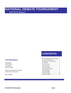 NATIONAL DEBATE TOURNAMENT