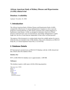 African American Study of Kidney Disease and Hypertension (AASK