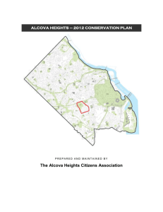 ALCOVA HEIGHTS CONSERVATION PLAN