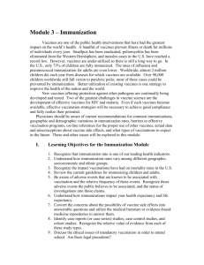 Module 1 – Immunization