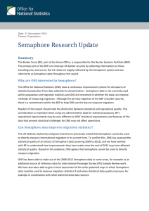 Semaphore Research Update - Office for National Statistics