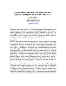 Some Characteristics of Topographic Mapping Data for a