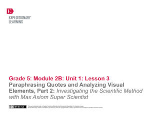 Grade 5 Module 2B, Unit 1, Lesson 3