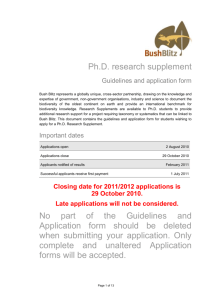 Bush Blitz Capacity Building Application Form 210710