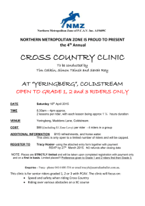 2015 XC clinic Yeringberg flyer
