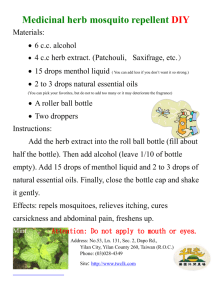 Medicinal herb mosquito repellent DIY
