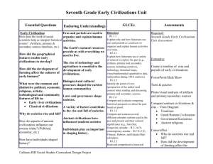 Seventh Grade Early Civilizations Unit Overview