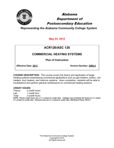 ACR/ACS 126 - Commercial Heating Systems