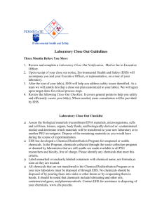 Laboratory Close Out Guidelines - Environmental Health and Safety