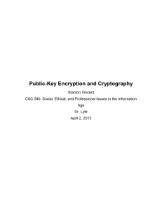 Public-Key Encryption and Cryptography