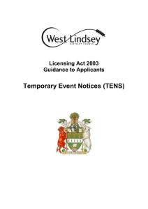 Temporary Event Notices FAQs