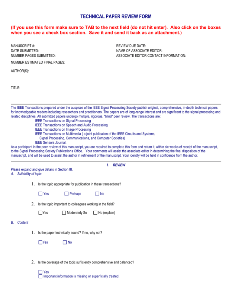 Electronic Review Fo 