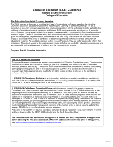 Education Specialist (Ed.S.) Guidelines