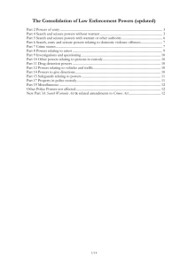 The Consolidation of Law Enforcement Powers [MS Word doc, 136kb]