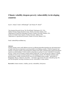 Sensitivity of Poverty to Extreme Climate