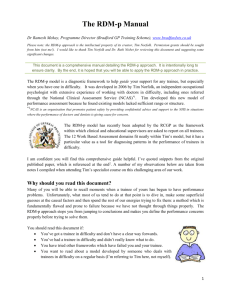 RDM-p and the Trainee Experiencing Difficulty