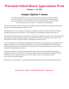 Sample Opinion Column - Wisconsin Association of School Boards