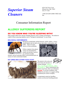 Allergies - Superior Steam Cleaners