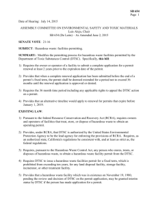 Environmental Safety and Toxic Materials