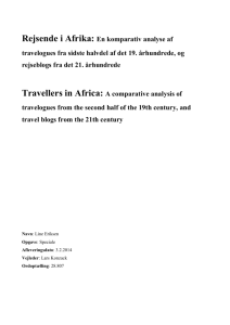 Rejsende i Afrika: En komparativ analyse af travelogues fra sidste