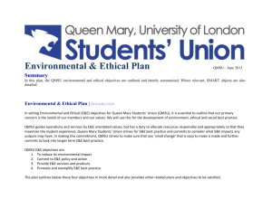 QMSU Strategic Plan - Queen Mary Students` Union