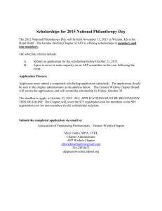 Proposal for Scholarships for 2011 Mid-America Conference