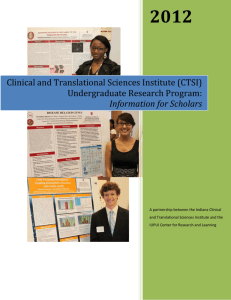 Clinical and Translational Sciences Institute Undergraduate