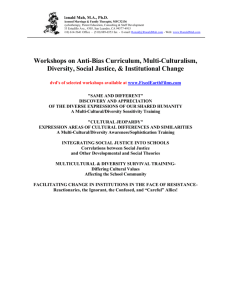 Workshops on Anti-Bias Curriculum, Multi-Culturalism