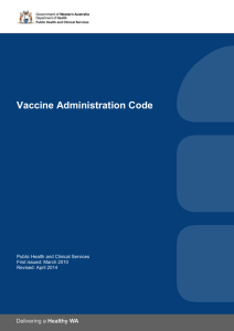Vaccine Administration Code - Public Health