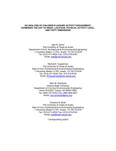 An Analysis of Children`s Structured Leisure Activity Participation