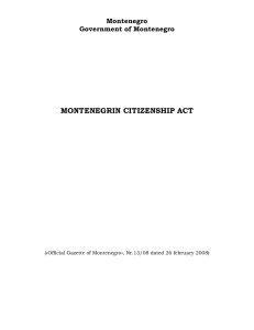 Montenegrin citizenship act