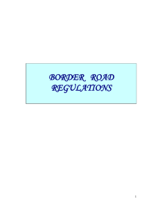 Click here for BORDER ROAD REGULATIONS