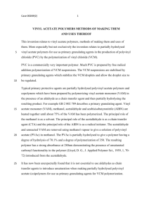 VINYL ACETATE POLYMERS